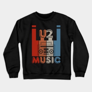 U2 Music Vintage Retro Crewneck Sweatshirt